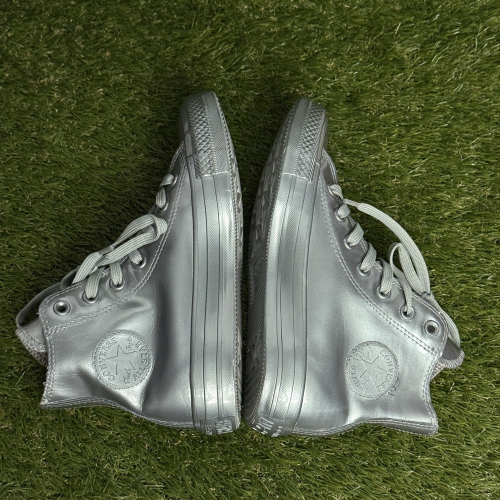 Converse Chuck Taylor All Star Metallic High Top Silver Women 5.5 157630C - Picture 5 of 8